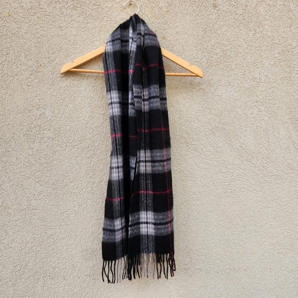 Joseph & Feiss Scarf Blue Plaid 100% Wool Tartan Neck Warmer 60 x 11 - Picture 6 of 7